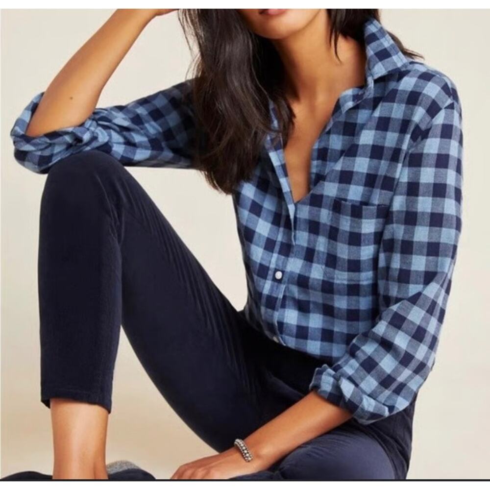 Grayson The Hero Black Plaid Long Sleeve Button Front Shirt Womens Size 5 (XL)